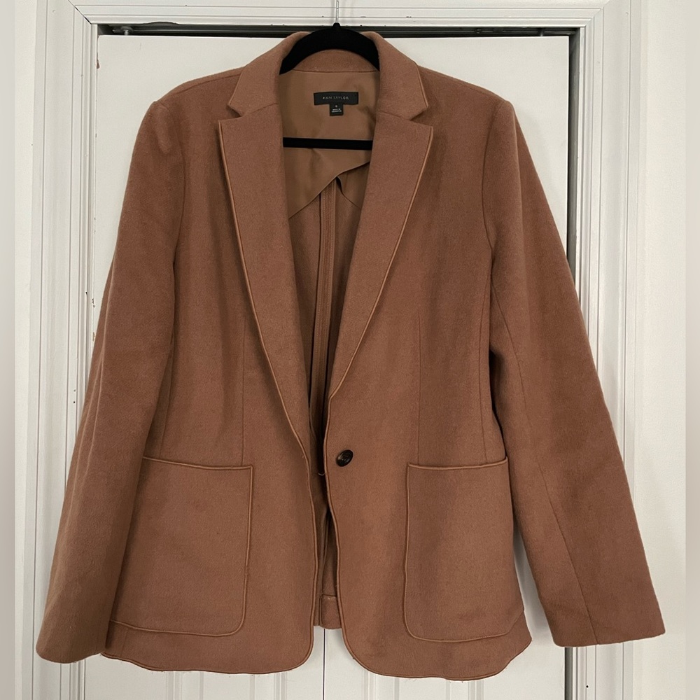 Ann Taylor camel wool blazer